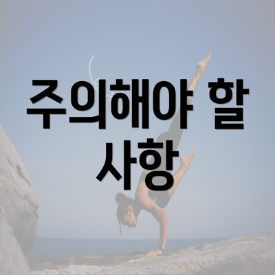 주의해야 할 사항