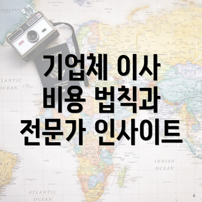 기업체 이사 비용 법칙과 전문가 인사이트