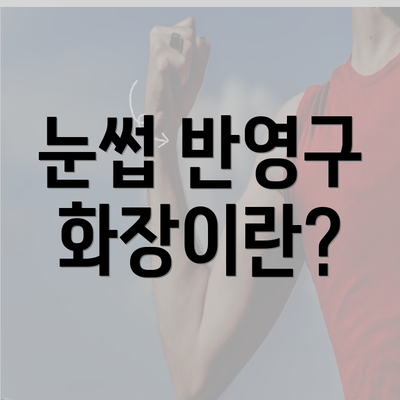 눈썹 반영구 화장이란?