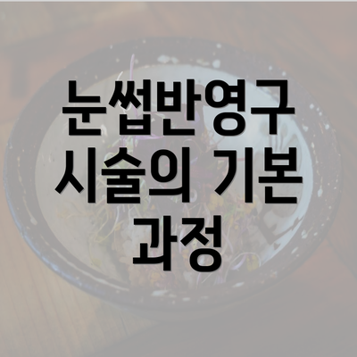 눈썹반영구 시술의 기본 과정