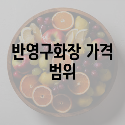 반영구화장 가격 범위