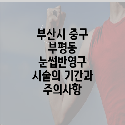 부산시 중구 부평동 눈썹반영구 시술의 기간과 주의사항