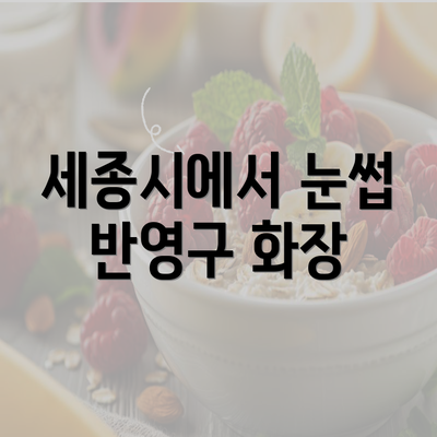 세종시에서 눈썹 반영구 화장