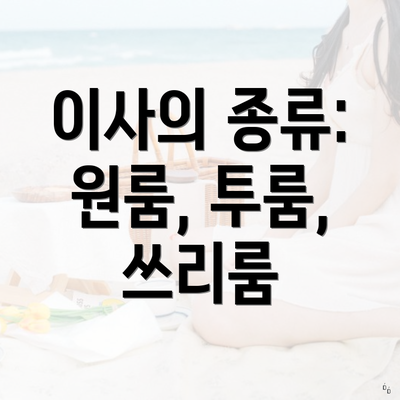 이사의 종류: 원룸, 투룸, 쓰리룸