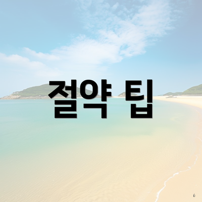 절약 팁