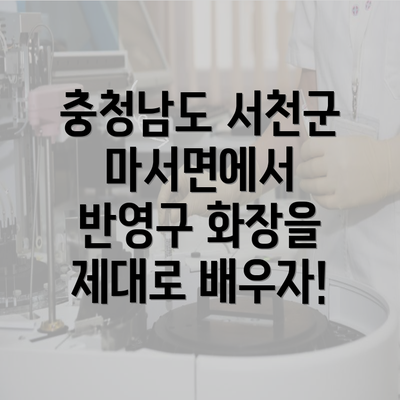 충청남도 서천군 마서면에서 반영구 화장을 제대로 배우자!