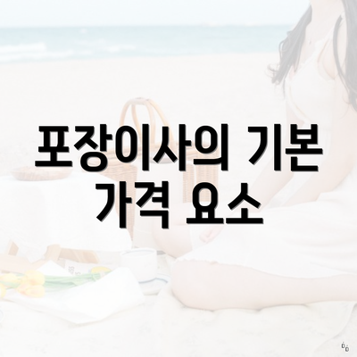 포장이사의 기본 가격 요소