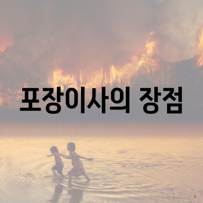 포장이사의 장점