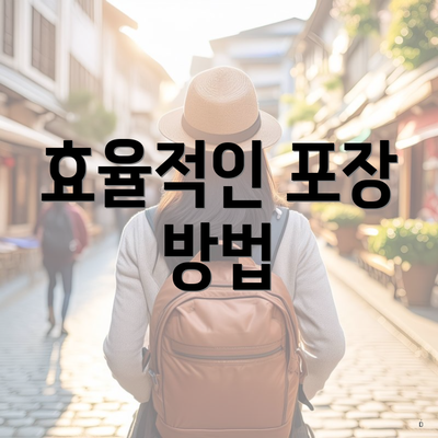 효율적인 포장 방법